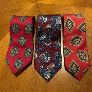 Stafford 100% Silk Ties Lot of 3